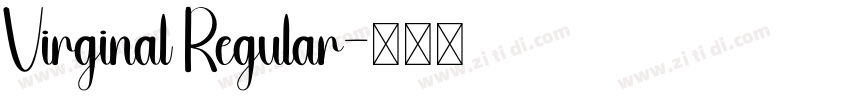 Virginal Regular字体转换